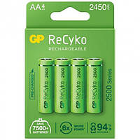 Акумулятори GP Recyko 2500 (GP250AAHC-2EB4) AA/HR06 NI-MH 2450 mAh BL 4 шт