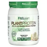 Fit & Lean, Растительный протеин, сливочная ваниль, 532,5 г (1,17 фунта) Днепр