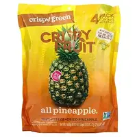 Crispy Green, Crispy Fruit, полностью ананасовый продукт, 4 пакетика по 18 г (0,63 унции) Днепр