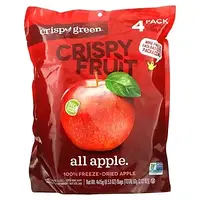 Crispy Green, Crispy Fruit, полностью яблоко, 4 пакетика по 15 г (0,53 унции) Днепр