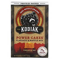 Kodiak Cakes, Power Cakes, смесь для лепешек и вафель, овсяные хлопья с корицей, 567 г (20 унций) Днепр