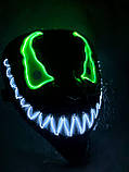 Неонова маска Веном. Led Halloween маска Venom, фото 4