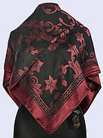Женский платок из дубайского шелка с велюром, 90 на 90 см, модель 6