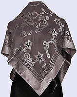 Женский платок из дубайского шелка с велюром, 90 на 90 см, модель 7