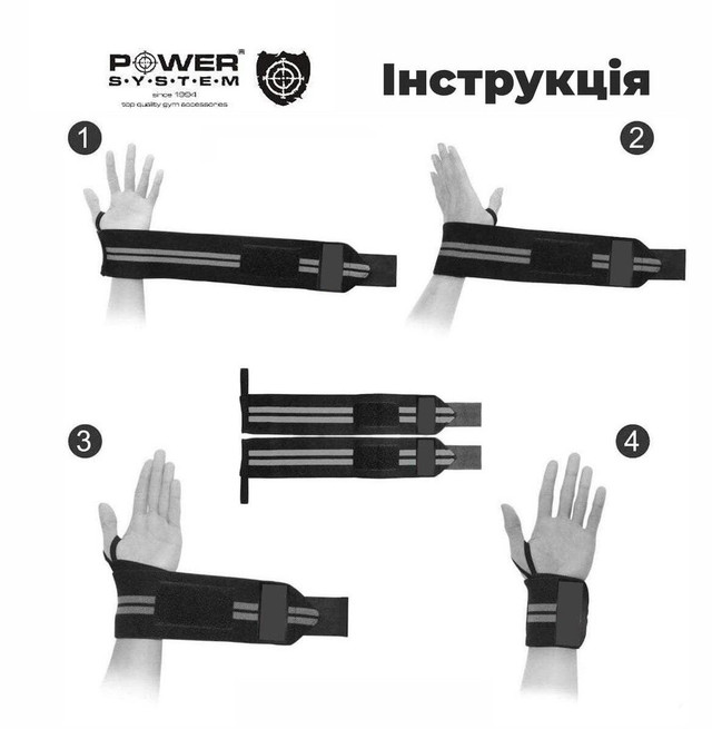 Бинти для зап'ясть (кистьові бинти) Power System PS-3500 Wrist Wraps Red/Black (пара) 3 4960988122 w640 h2048 3134395202 w640 h640 3134395202