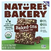 Nature's Bakery, Baked-In, овсяный шоколад, 6 пакетиков по 36 г (1,27 унции) Днепр