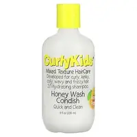 CurlyKids, Condish с медом, быстрое и чистое средство, мед и персик, 236 мл (8 жидк. Унций) Днепр