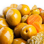 Оливки зелені El Faro Aceitunas Verde без кісточки зі спеціями, 800 г., фото 3