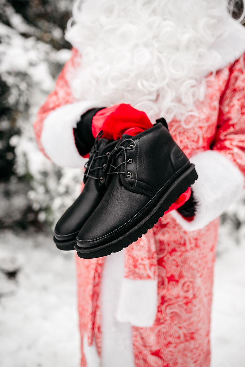 Черевики жіночі чорні зимовіUGG Neumel "Leather Black" (04048)