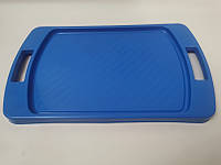 Столик таця для сніданку в ліжко для ноутбука розкладний пластиковий Синій (