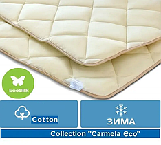 Ковдра Зимова двоспальна євро 200x220 EcoSilk чохол 100% Бавовна Carmela 014