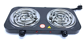 Електропліта Настільна Спіральна Biтек BT-9087В Дві Конфорки (9344)