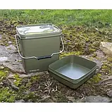 Відро зі вставкою Trakker 13LTR OLIVE SQUARE CONTAINER, фото 2