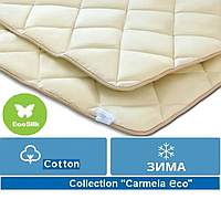 Ковдра Зимова двоспальна євро максі 220x240 EcoSilk чохол 100% Бавовна Carmela 014