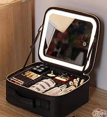 Косметичка — Валіза дорожня з LED дзеркалом. Органайзер для косметики.