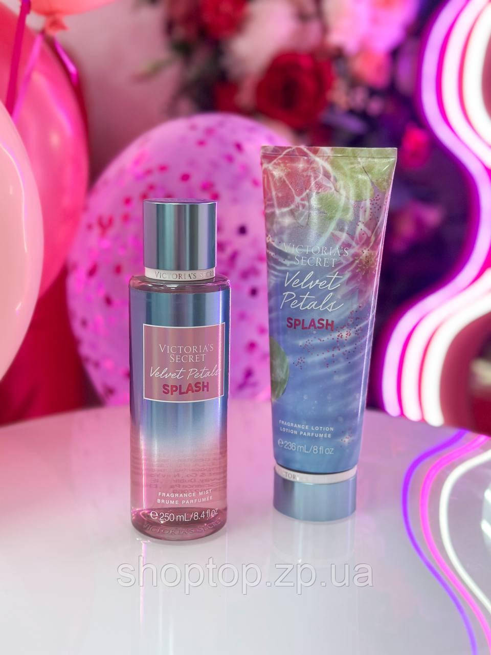 Подарунковий набір Victoria's Secret Velvet Petals Splash Лосьйон 236 мл + Міст 250 мл