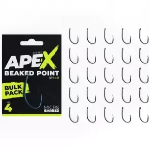 Коропові гачки Ridge Monkey Ape-X Beaked Point Barbed Bulk Pack #4 25шт