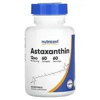 Nutricost, Astaxanthin , 12 mg , 60 Softgels Киев