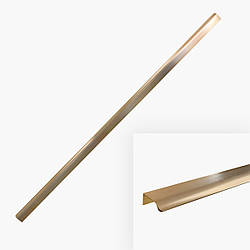 Довга торцева ручка для шафи золота брашована 1200м Long E