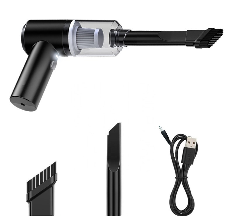 Ручний пилосос для автомобіля Vacuum Cleaner 120 W 7.4 V Чорний пилосос у машину, мініпилосос для дому (ST)
