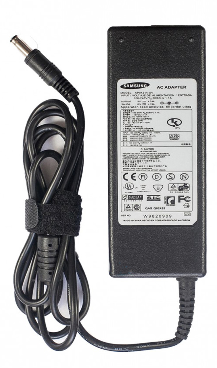 Блок живлення для ноутбука Samsung 19 V 4.74 A 90 W 5.5x3.0 + кабель живлення (2098)