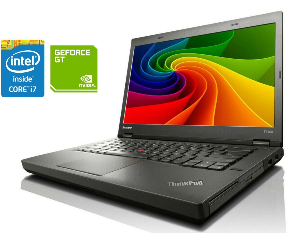 Ігровий ноутбук Lenovo ThinkPad T440p/ 14" 1366x768/ i7-4600M/ 8GB RAM/ 256GB SSD/ GT 730M 2GB