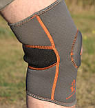 Наколінник MadMax MFA-297 Knee Support with Patella Stabilizer Dark Grey/Orange L, фото 5