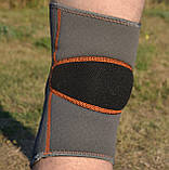 Наколінник MadMax MFA-297 Knee Support with Patella Stabilizer Dark Grey/Orange L, фото 8