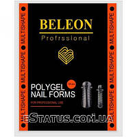 Верхние формы (типсы) Beleon для наращивания полигелем (акригелем) "Multishape", 120 шт./уп.