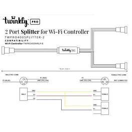 Гірлянда Twinkly PRO Сплітер-розгалужувач Pro, IP65, чорний (TWPRO400SPLITTER-2)