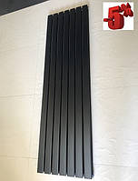 Плоский дизайн-радіатор чорний 1800х476 Arttidesign Livorno 7