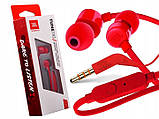 Навушники JBL T110 Tune дротова гарнітура червона, фото 3