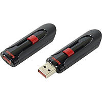 Флешка SanDisk USB 2.0 Cruzer Glide 256Gb, цвет черно-красный