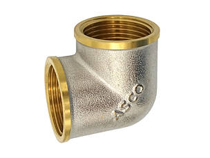 Косинець 3/4" ВВ нікель. з проточкою ASCO 1/60, фото 1
