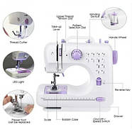 Швейна машинка для дому 12 в 1 RD-402 Багатофункціональний оверлок швейна машина з подвійною ниткою, фото 3