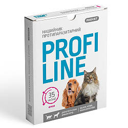 Нашийник Provet PROFILINE для котів та собак 35 см, фуксія (інсектоакарицид), арт PR243095 smart