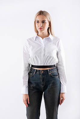 Сорочка укорочена на резинці біла 4975 (2000000116532)