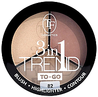 Палетка для контуринга лица TF Trend To-Go Contouring Palette TP18 № 82 Золотисто-коричневый