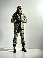 Женский тактический костюм зимний Куртка + Брюки на флисе Tera пиксельный камуфляж | Комплект зима Форма ЗСУ
