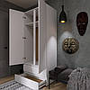 Сучасна шафа дводверна з шухлядами, дизайнерська шафа без ручок ШЛ-2 Лайт Еверест, фото 3