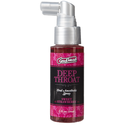 Спрей для мінету Doc Johnson GoodHead Deep Throat Spray — Sweet Strawberry (59 мл) (м'ята упаковка)