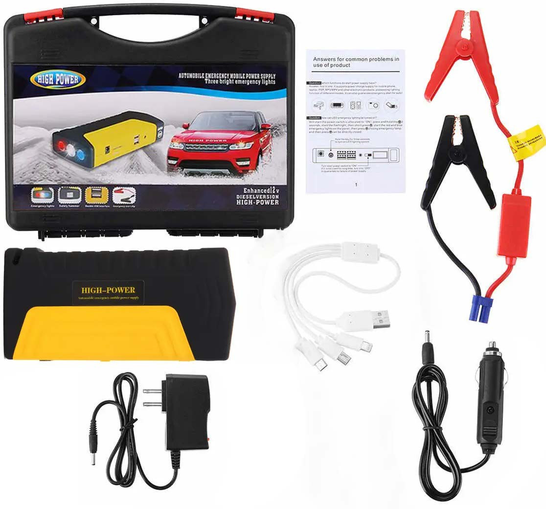 Car jump starter 20000 mAh Повер банк зарядно пусковий пристрій для машини 2хUSB+Фонарик