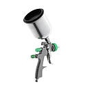 Фарбопульт пневматичний LVLP GREEN професійний, форсунка 1.3мм, верхній металевий бачок 600мл., 1.5бар INTERTOOL PT-0131 , фото 5