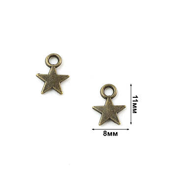 Підвіска "Зірочка" Бронза  8*11мм 1шт PDB001