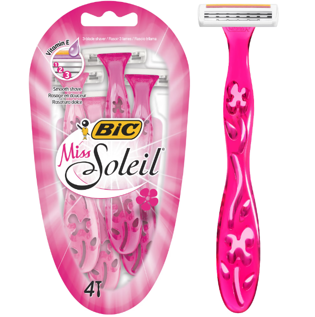 Станки для бритья BIC Miss Soleil, на 3 лезвия (4шт.) - фото 1 - id-p87310208