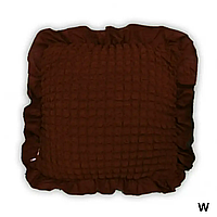 Подушка с наволочкой 45*45 см темно Коричневый, Декоративная подушка для интерьера