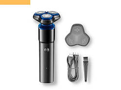 Електробритва для чоловіків роторна для вологого та сухого гоління з плаваючими головками XPRO V-325 чорна (41589-16009_299)