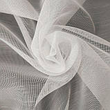 Тюль на сірих люверсах 140х250 см бамбук 1 шт. Тепло-білий, фото 3