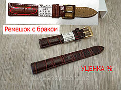 УЧЕНКА БРАК Шкіряний ремінець Nagata 16 мм Spain для наручних годинників темно-коричневий, ремінець 16 мм на годинник