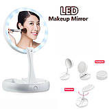 Складане дзеркало для макіяжу з Led-підсвіткою My Fold Away Mirror, фото 10